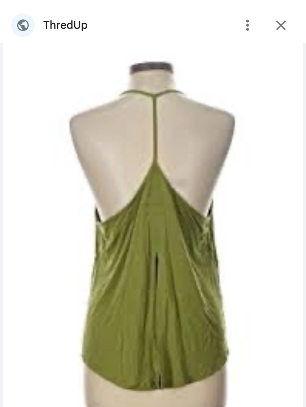 lululemon athletica Olive Green Draped Tie-Back Tank - Picture 3 of 7
